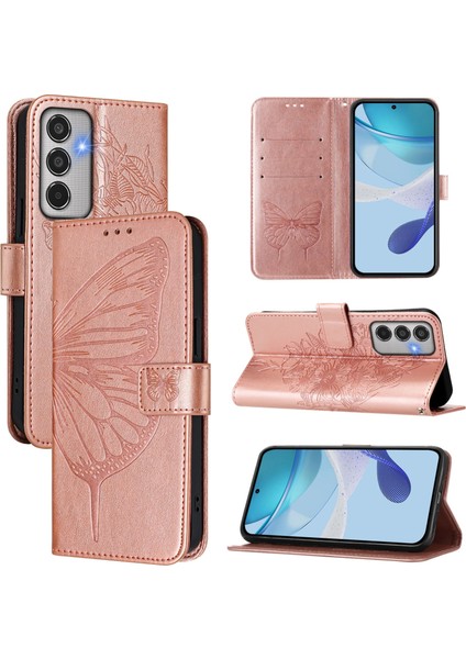 Samsung Galaxy M35 Siyah Için Kabartmalı Pu Kılıf (Yurt Dışından)