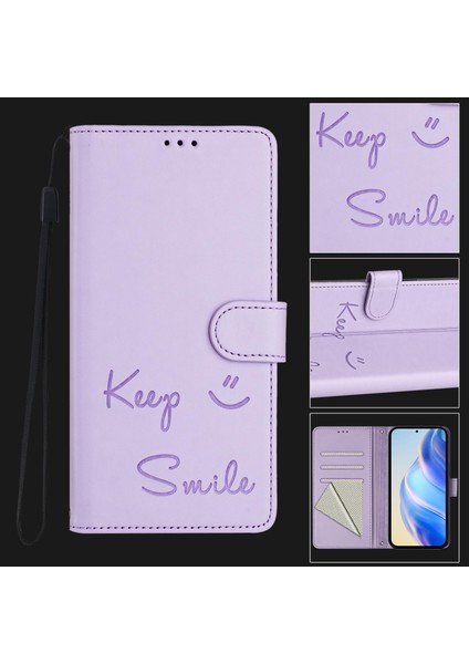 Samsung Galaxy Xcover6 Pro Pembe Için Smile Rfıd Deri Telefon Kılıfı (Yurt Dışından)