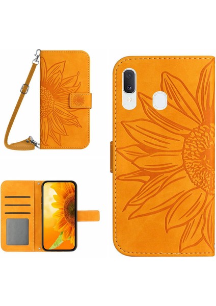 Samsung Galaxy A40 Sarı Için Skin Fe Pu Kılıf (Yurt Dışından)