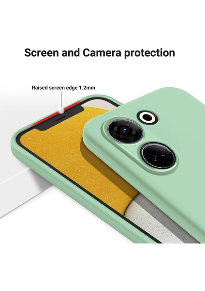 Tecno Camon 20 4g Yeşil Için Sıvı Silikon Telefon Kılıfı (Yurt Dışından)