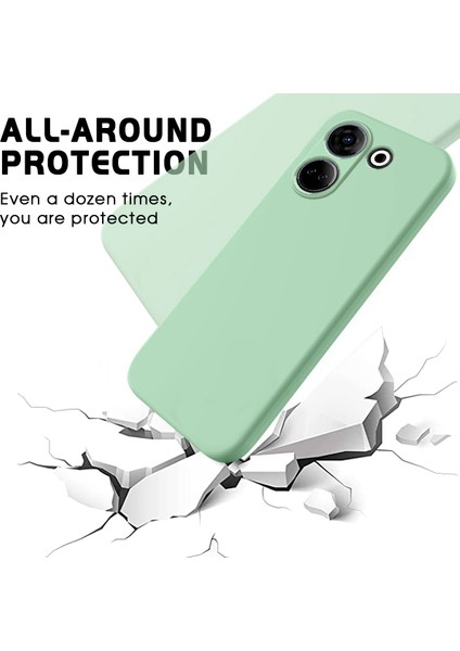 Tecno Camon 20 4g Yeşil Için Sıvı Silikon Telefon Kılıfı (Yurt Dışından)