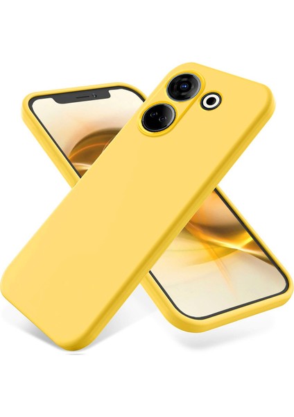 Tecno Camon 20 Pro 4g Sarı Için Sıvı Silikon Telefon Kılıfı (Yurt Dışından)