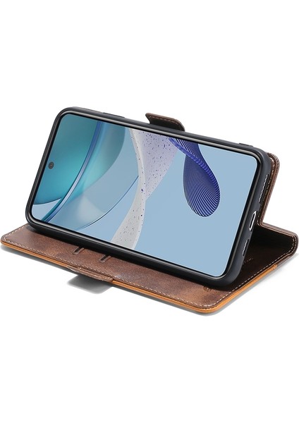 Tecno Camon 20 Pro 4g Açık Kahverengi + Yeşil Için Kontrast Renkli Deri Kılıf (Yurt Dışından) fiyatları