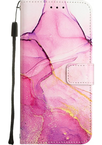 Infinix Smart 8 Pembe Mor Altın Için Mermer Pu Kılıf (Yurt Dışından) fiyatları