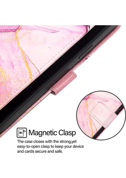 Infinix Smart 8 Pembe Mor Altın Için Mermer Pu Kılıf (Yurt Dışından) modelleri