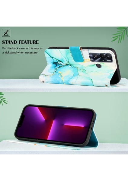 Tecno Pova Neo(Le6) Yeşil LS003 Için Mermer Kılıf (Yurt Dışından) fırsatları