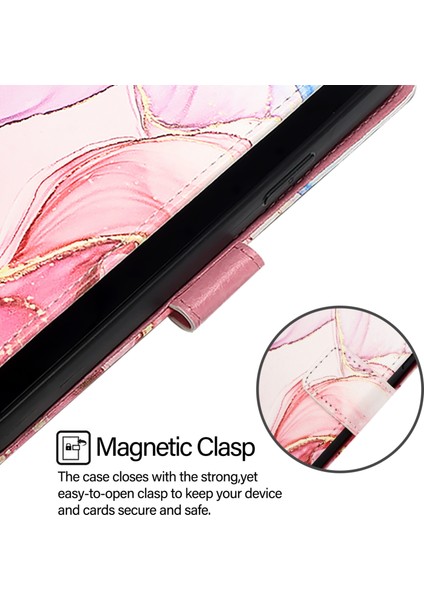 Infinix Smart 8 Rose Gold Için Mermer Pu Kılıf (Yurt Dışından) modelleri