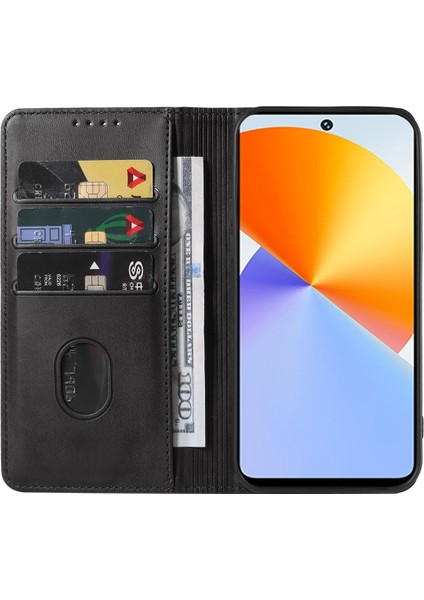 Infinix Note 30 Pro Siyah Deri Telefon Kılıfı (Yurt Dışından)