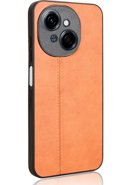 Tecno Spark Go 1 Orange Için Inek Desenli Dikiş Telefon Kılıfı (Yurt Dışından)