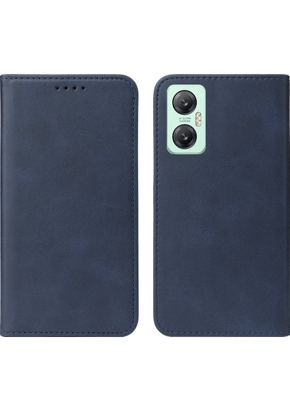 Infinix Hot 20 5g Mavi Için Deri Telefon Kılıfı (Yurt Dışından)