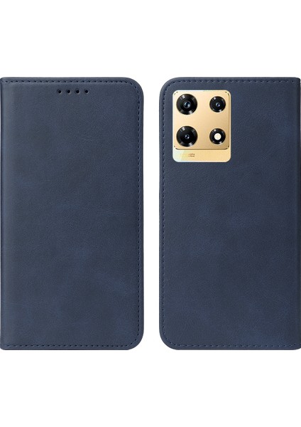 Infinix Note 30 Pro Mavi Deri Telefon Kılıfı (Yurt Dışından)