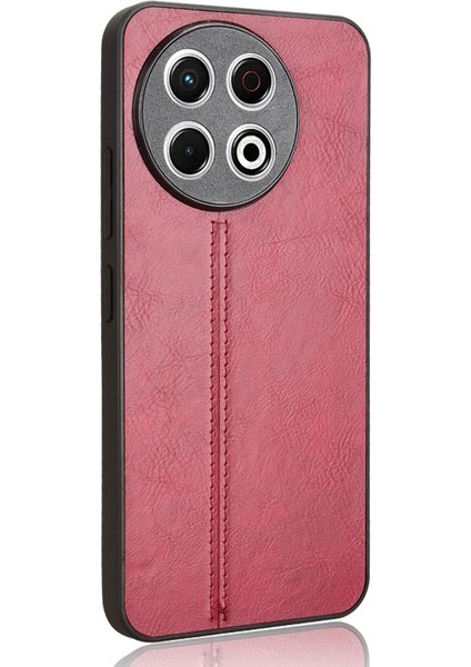 Tecno Spark 30 Pro 4g Kırmızı Için Inek Desenli Dikiş Telefon Kılıfı (Yurt Dışından)