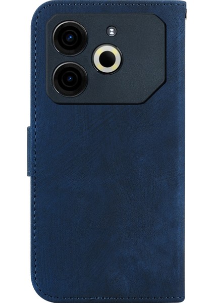 Tecno Pova 6 Neo Koyu Mavi Için Tiger Deri Kılıf (Yurt Dışından) fırsatları
