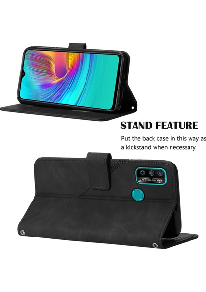 Infinix X680 Hot 9 Play Siyah Için Crossbody Deri Kılıf (Yurt Dışından) fırsatları