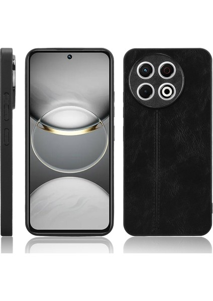 Tecno Spark 30 Pro 4g Siyah Için Inek Desenli Dikiş Telefon Kılıfı (Yurt Dışından)