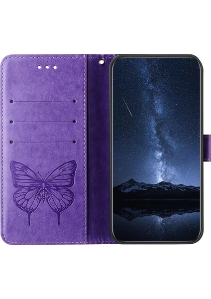 Infinix Hot 50 Pro+ 4g Açık Mor Için Kabartmalı Pu Kılıf (Yurt Dışından)