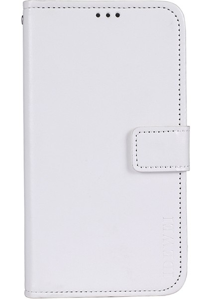 Infinix Note 10 Pro Beyaz Için Deri Kılıf (Yurt Dışından)