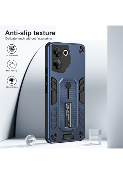Tecno Camon 20 Pro 5g Mavi Için Parmak Döngü Tutucu Telefon Kılıfı (Yurt Dışından)