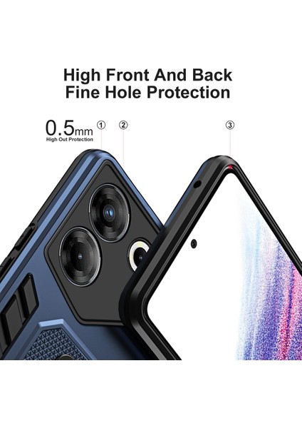 Tecno Camon 20 Pro 5g Mavi Için Parmak Döngü Tutucu Telefon Kılıfı (Yurt Dışından)