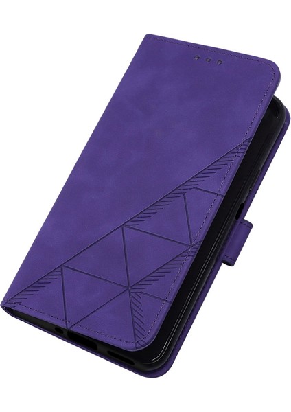 Tecno Spark 9 Pro / Spark 9t Mor Için Çapraz Askılı Deri Kılıf (Yurt Dışından)