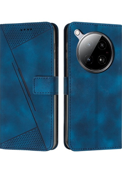 Infinix Zero 40 4g Mavi Için Dream Üçgen Deri Kılıf (Yurt Dışından)