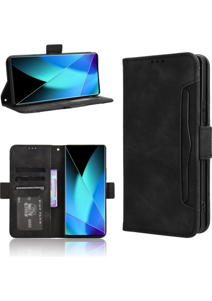 Infinix Zero 40 4g Siyah Için Skin Fe Deri Kılıf (Yurt Dışından)