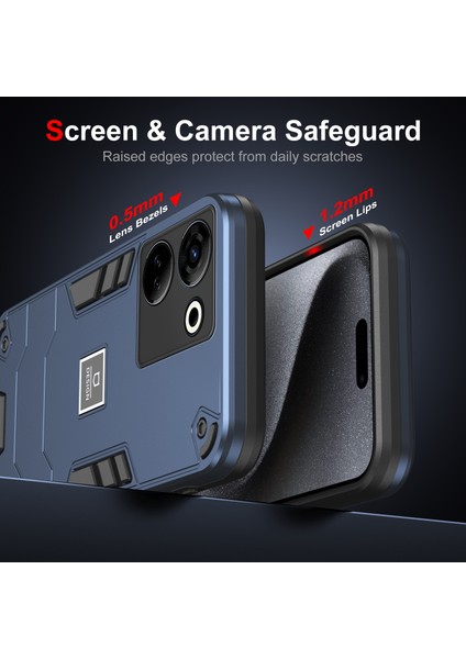 Tecno Camon 20 Pro 4g Mavi Için 2'si 1 Arada Darbeye Dayanıklı Telefon Kılıfı (Yurt Dışından) fiyatları