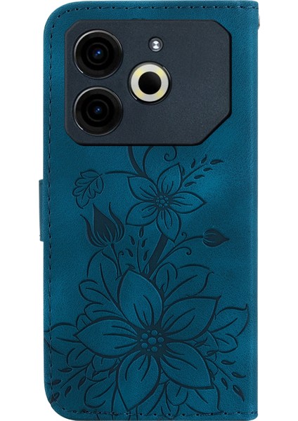 Tecno Pova 6 Neo Koyu Mavi Için Kabartmalı Pu Kılıf (Yurt Dışından) fırsatları