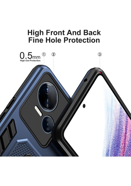 Tecno Spark 10 5g Mavi Için Parmak Döngü Tutucu Telefon Kılıfı (Yurt Dışından) fırsatları