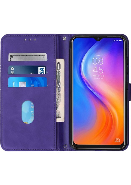 Tecno Spark 5 Air / Spark 6 Air Purple Için Crossbody Deri Kılıf (Yurt Dışından) fırsatları