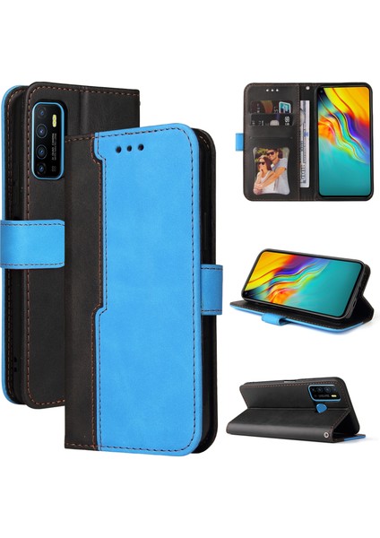 Infinix Hot 9 / Note 7 / X655C Mavi Için Pu Kılıf (Yurt Dışından)