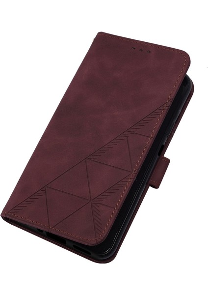 Tecno Spark 9 Pro / Spark 9t Şarap Kırmızısı Için Çapraz Askılı Deri Kılıf (Yurt Dışından)