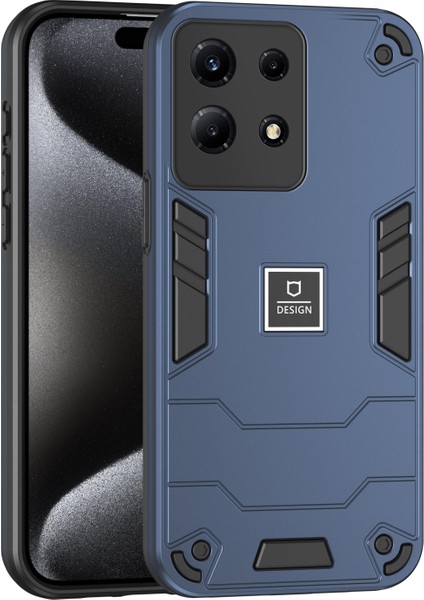 Infinix Note 30 Vıp Blue Için 2'si 1 Arada Darbeye Dayanıklı Telefon Kılıfı (Yurt Dışından)