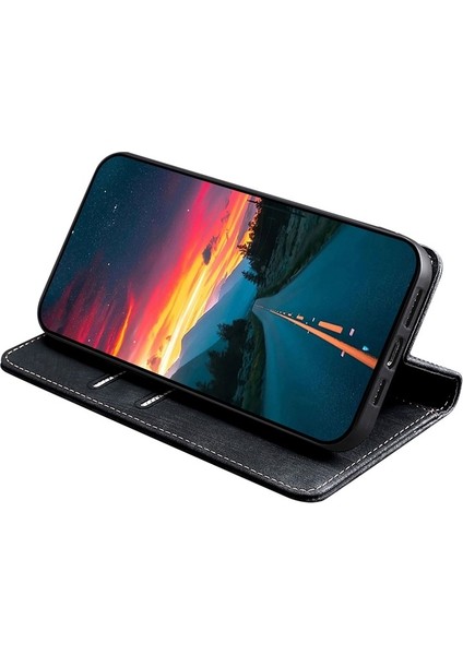 Tecno Camon 30 Premier 5g Siyah Için Rfıd Hırsızlığa Karşı Deri Kılıf (Yurt Dışından)