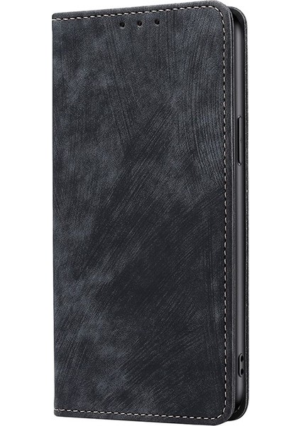 Tecno Camon 30 Premier 5g Siyah Için Rfıd Hırsızlığa Karşı Deri Kılıf (Yurt Dışından)