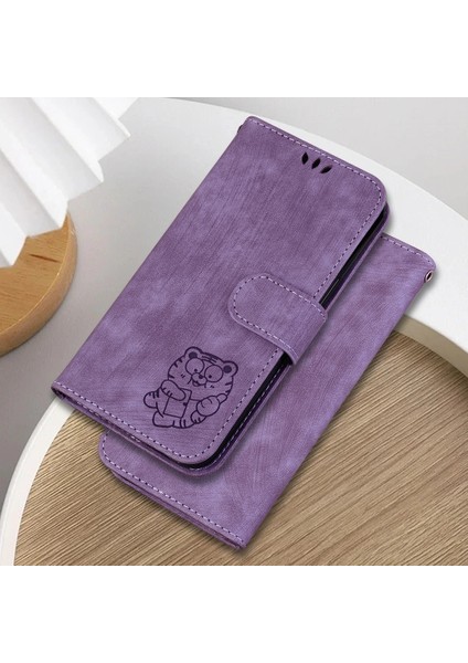 Tecno Pova 6 Neo Mor Için Tiger Deri Kılıf (Yurt Dışından) modelleri