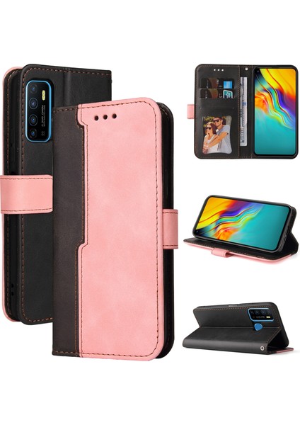 Infinix Hot 9 / Note 7 / X655C Pembe Için Pu Kılıf (Yurt Dışından)