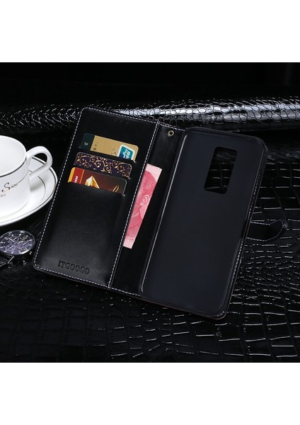 Tecno Phantom x Siyah Için Timsah Dokulu Deri Kılıf (Yurt Dışından)
