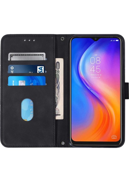 Tecno Spark 5 Air / Spark 6 Air Siyah Için Crossbody Deri Kılıf (Yurt Dışından) modelleri
