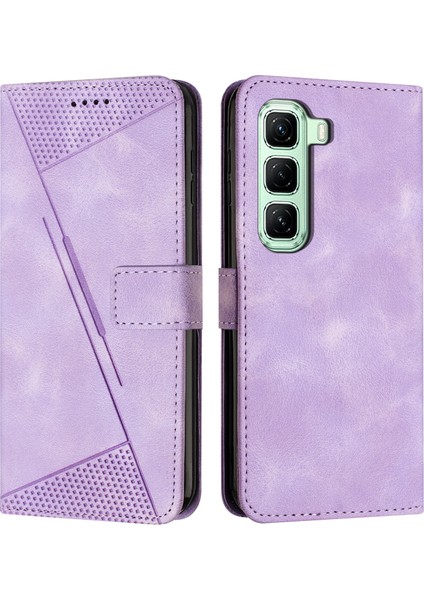 Infinix Hot 50 Pro+ 4g Mor Için Dream Üçgen Deri Kılıf (Yurt Dışından)
