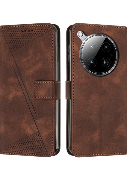 Infinix Zero 40 4g Kahverengi Için Dream Üçgen Deri Kılıf (Yurt Dışından)