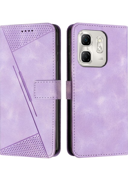 Infinix Hot 50I Mor Için Dream Üçgen Deri Kılıf (Yurt Dışından)