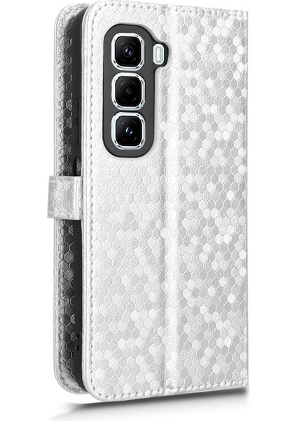 Infinix Hot 50 Pro+ 4g Gümüş Için Nokta Dokulu Pu Kılıf (Yurt Dışından)