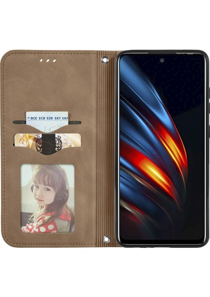 Tecno Pova 2 Kahverengi Için Retro Deri Fe Deri Kılıf (Yurt Dışından) modelleri