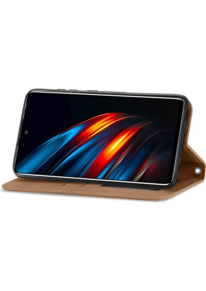 Tecno Pova 2 Kahverengi Için Retro Deri Fe Deri Kılıf (Yurt Dışından) fırsatları