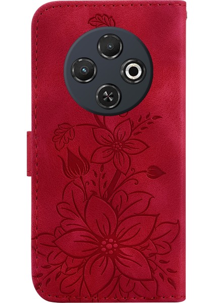 Tecno Spark 30C Kırmızı Için Kabartmalı Pu Kılıf (Yurt Dışından)