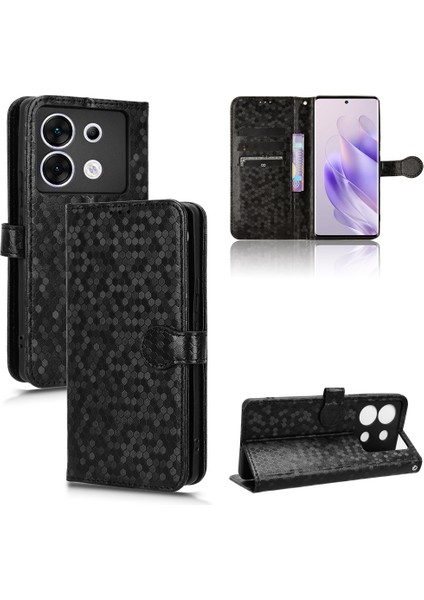Infinix Zero 30 5g Siyah Için Nokta Dokulu Deri Kılıf (Yurt Dışından)