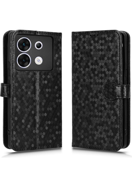 Infinix Zero 30 5g Siyah Için Nokta Dokulu Deri Kılıf (Yurt Dışından)