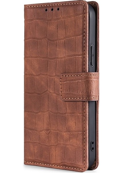 Tecno Camon 30 Premier 5g Kahverengi Için Skin Fe Timsah Kılıfı (Yurt Dışından)