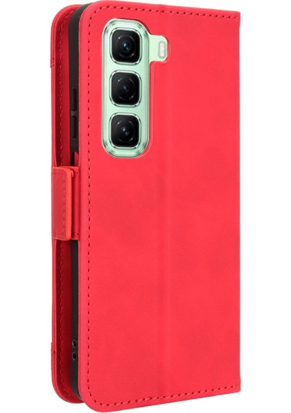 Infinix Hot 50 5g Kırmızı Için Skin Fe Deri Kılıf (Yurt Dışından)
